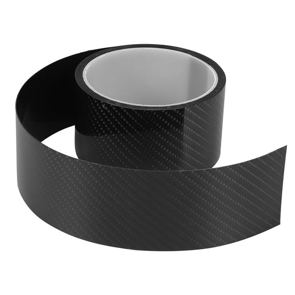 OUNONA 5d Carbon Fiber Texture Car Door Sill Protector Tape for Comprehensive Protection Black PVC