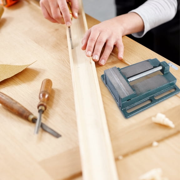 OUNONA 5 Inch Bench Clamp for Woodworking Table Vise Milling Green