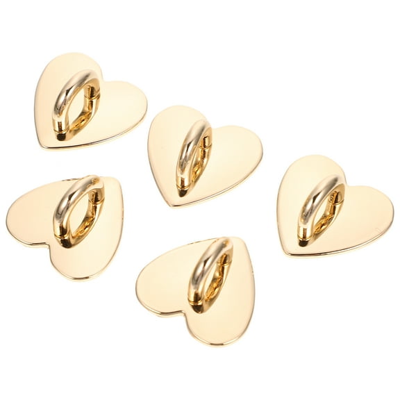 OUNONA  5 PCS Phone Finger Hook Cellphone Grip Rings Holder Loop Golden