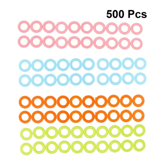 OUNONA 5 Pack Colorful Circular Knitting Markers Stitching Tool Rings