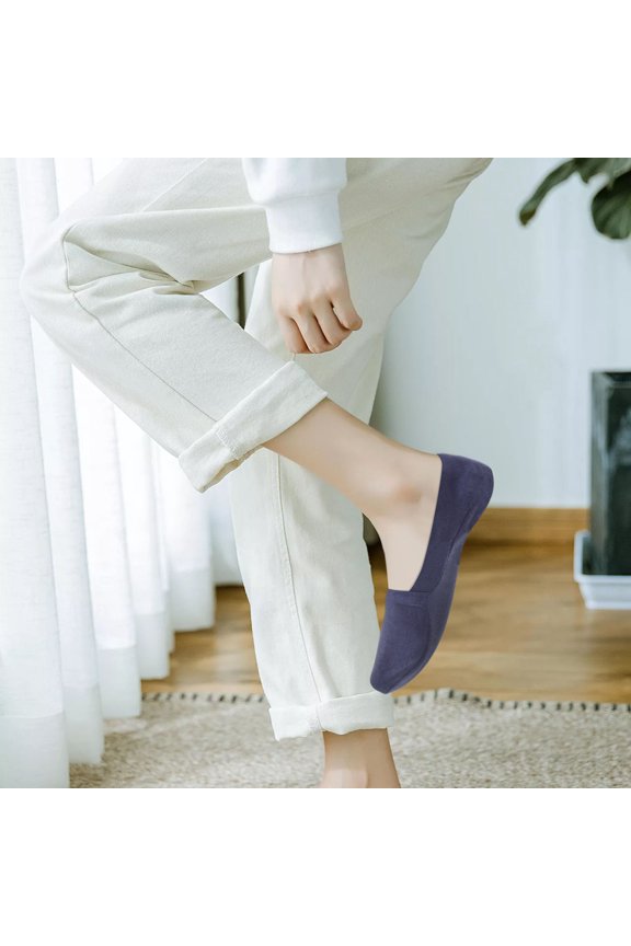 5 Pairs Mens Ankle Socks Invisible Non Slip Low Cut Assorted Color for Shoes