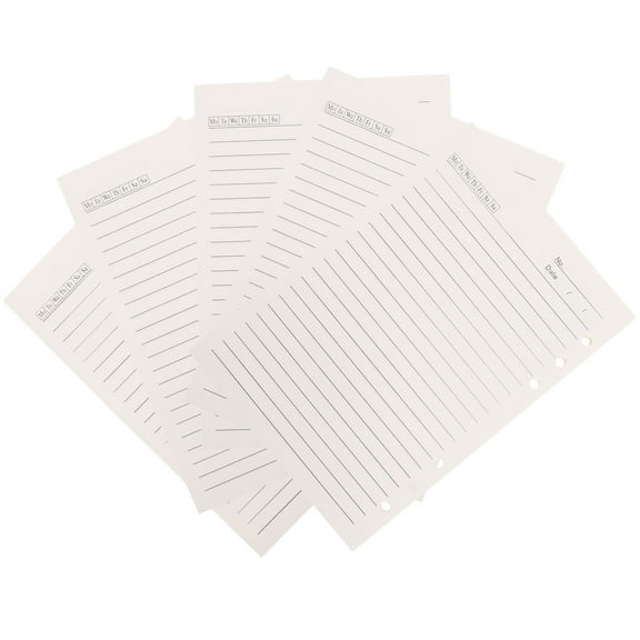 NUOLUX Six Hole Notebook Paper For Students Note Taking 5Pcs 7.9X5.2X0.2In