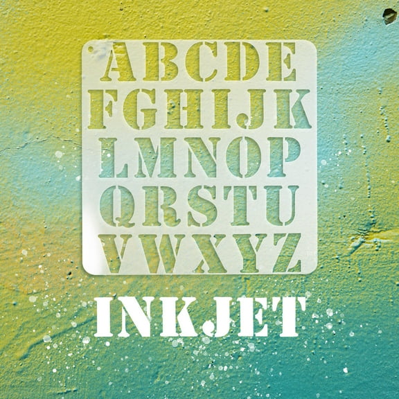 OUNONA 5 Pcs Alphabet Painting Template Font Stencils Multifunction Child White