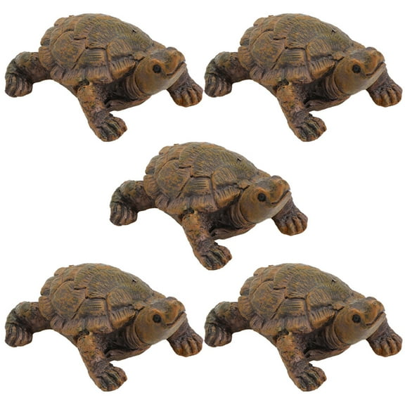 OUNONA 5 Pcs Gnomes Garden Ornaments Simulation Turtle Micro Figure