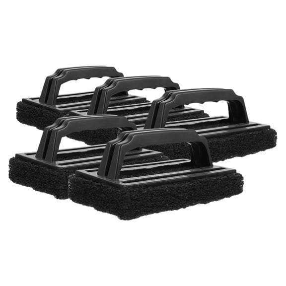 OUNONA Basting Brush for Outdoor BBQ Use with Comfortable Grasp and Sponge Material Black 5 Pieces