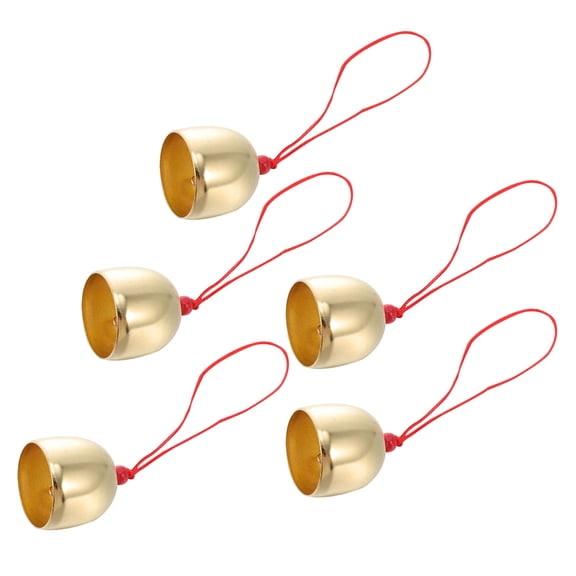 OUNONA 5 Pcs Hand Bell Anti-theft Bell Wind Chime 12X3X3CM Golden