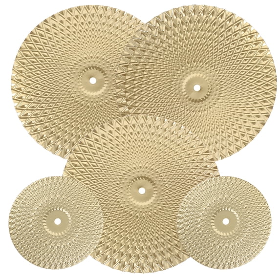 OUNONA 5 Pcs Macrame Wall Hanging Home Decorations for Living Room Gold