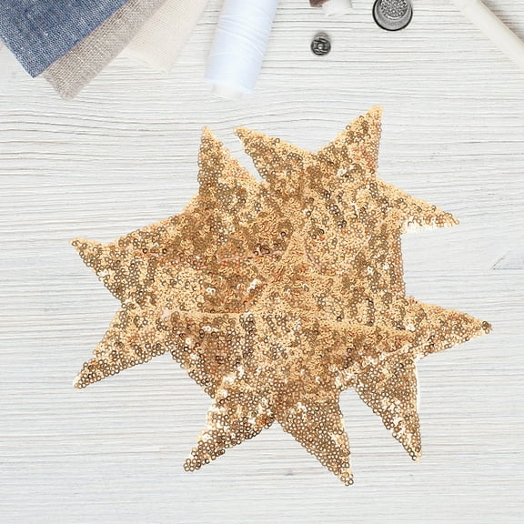 OUNONA 5 Pcs Puffer Jacket Repair Patch Star Sequin Embroidered