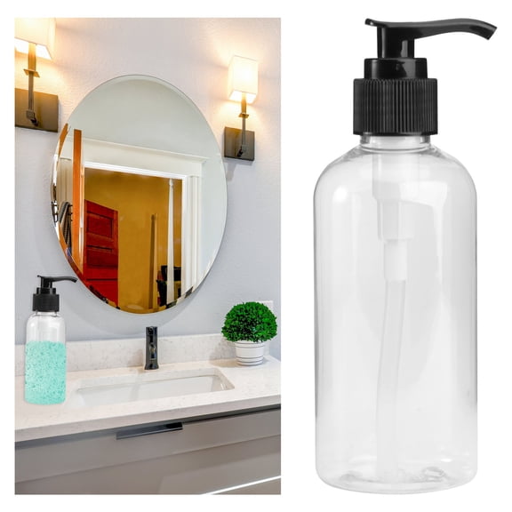 OUNONA 5 Pcs Refillable Squeeze Bottle Soap Dispenser Travel 5.2*14.6cm Black