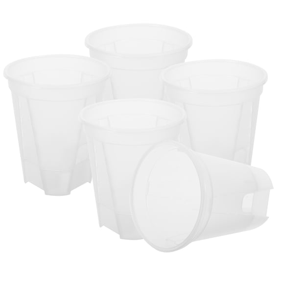 OUNONA  5 Pcs Self-priming Flower Pot Terracotta Garden Automatic Plants Transparent