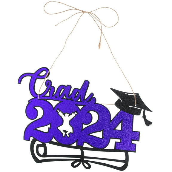 OUNONA 5 Sets Graduation Party Decorations Welcome Sign for Front Door Retirement Porch Student Blue