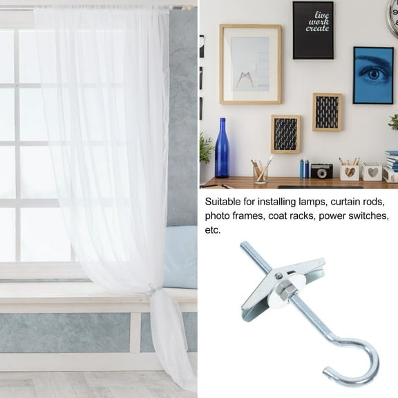 OUNONA 5Sets Carbon Steel Toggle Anchors for Hollow Wall Hanging Heavy Duty Drywall Anchors