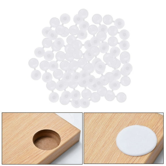 OUNONA 50 PCS Plastic Roofing Screw Covers Caps Shopfitting
