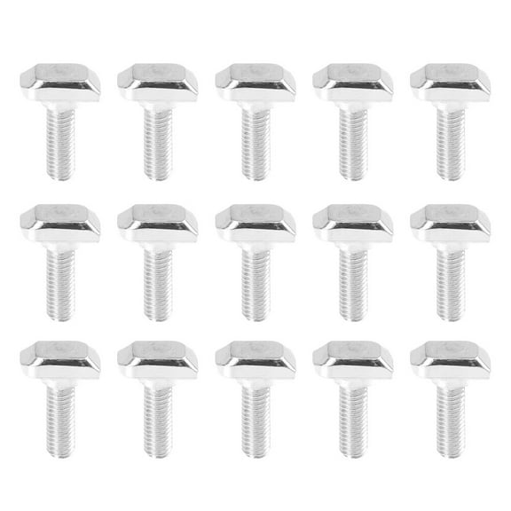 OUNONA 50 Pcs Aluminum Profile Screws Galvanized Tee Nut Roof Rack Clamps Bumper Cargo Bracket Silver