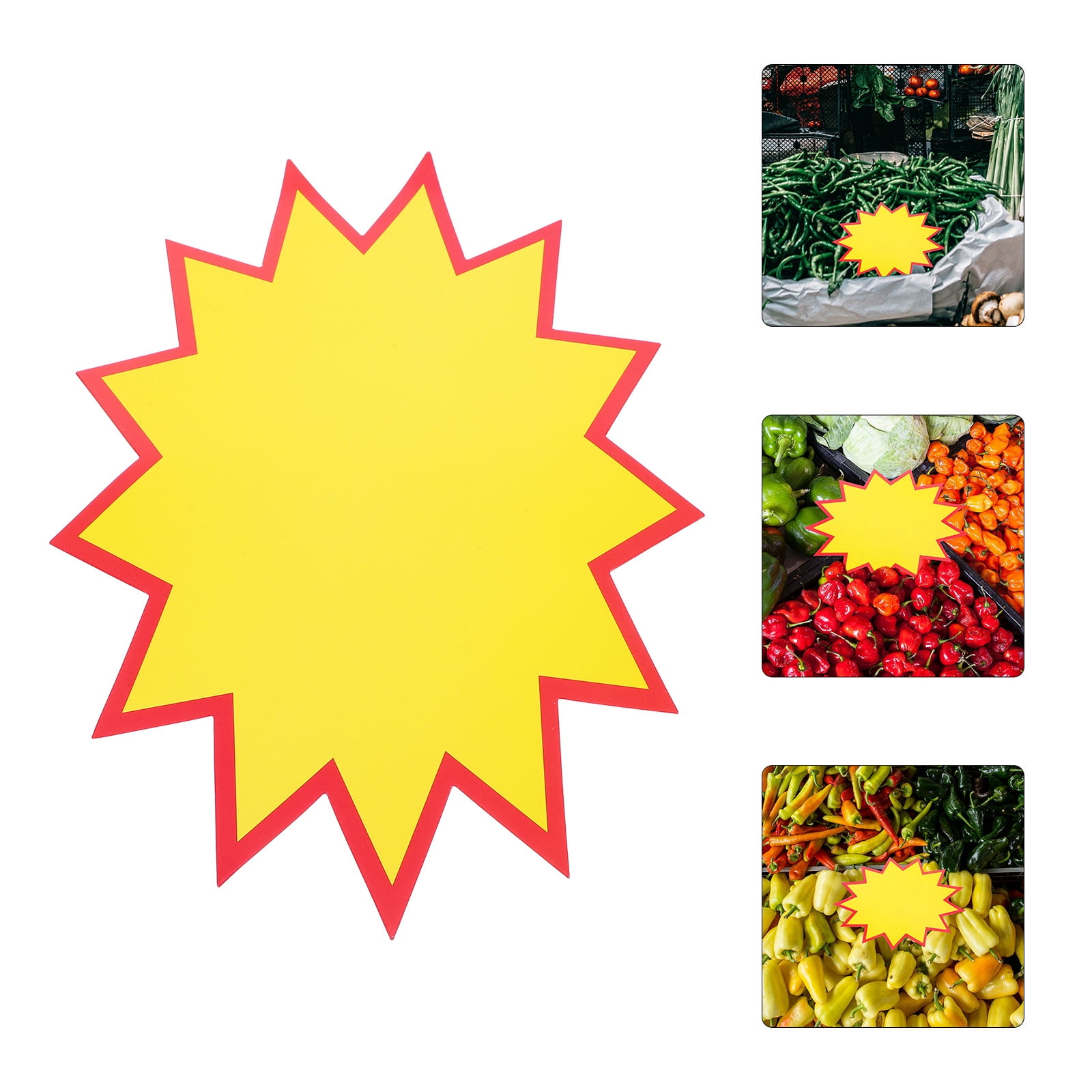 OUNONA 50 Pcs Blank Short Stickers Explosive Price Tag Work - Walmart.com