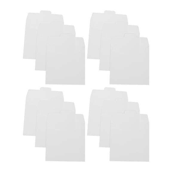 OUNONA  50 Pcs CD Storage Bag Support Board Folders Custom Binder DVD White