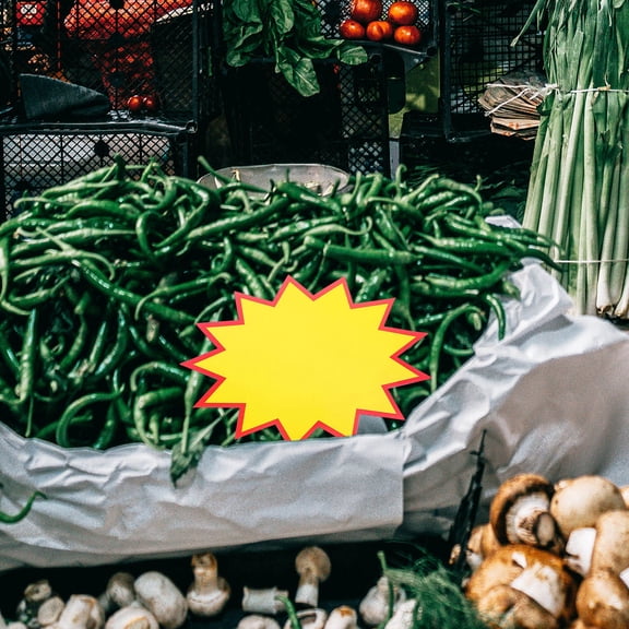 OUNONA  50 Pcs Colored Resale Explosive Sticker Price Tag Work