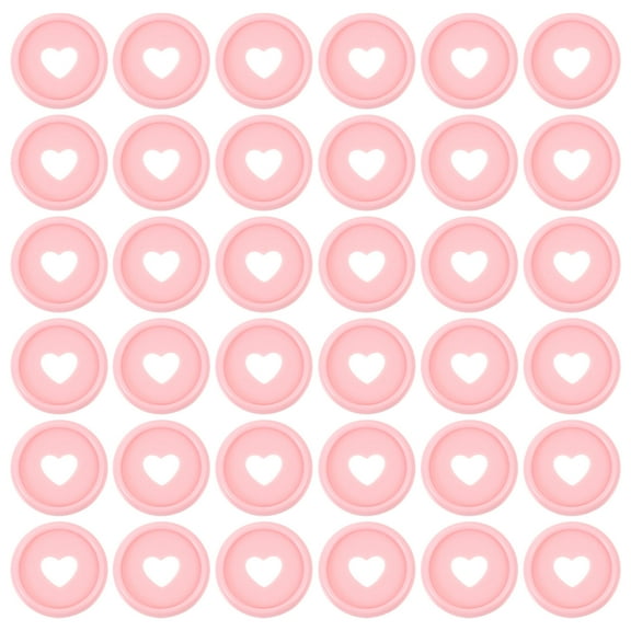 WEAVILUX Journal Discs Plastic Binding Accessories Pink Discbound Design 50Pcs 0.79*0.79*0.08in