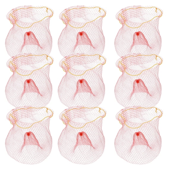 OUNONA 50 Pcs Outdoor Shopping Bag Kitchen Vegetable Bags Picking Watermelon Reusable Red