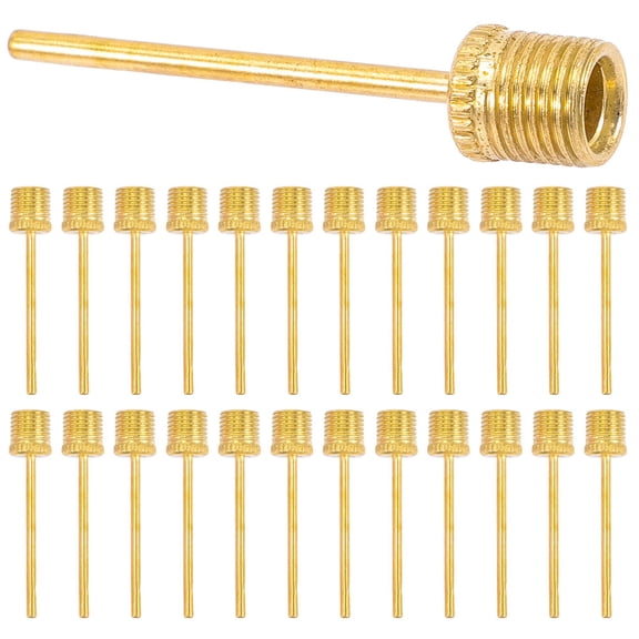 OUNONA 50 Pcs Pump Needle Inflator 3.80X0.60X0.60CM Golden