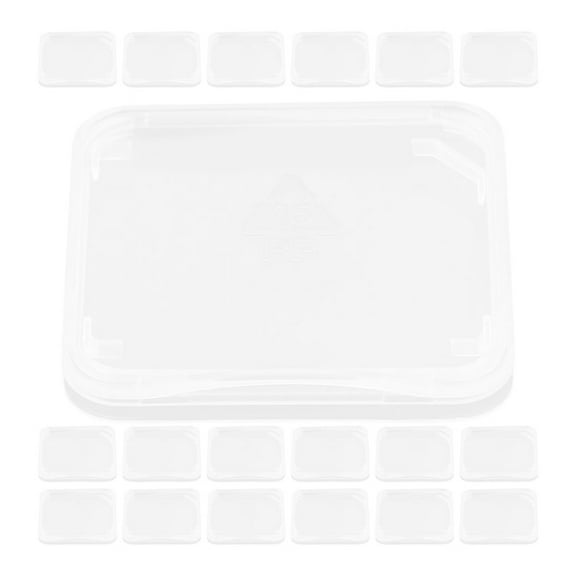 OUNONA 50 Pcs Thin Memory Card Single Card Box Travel 3.60X3.60X0.35CM Transparent