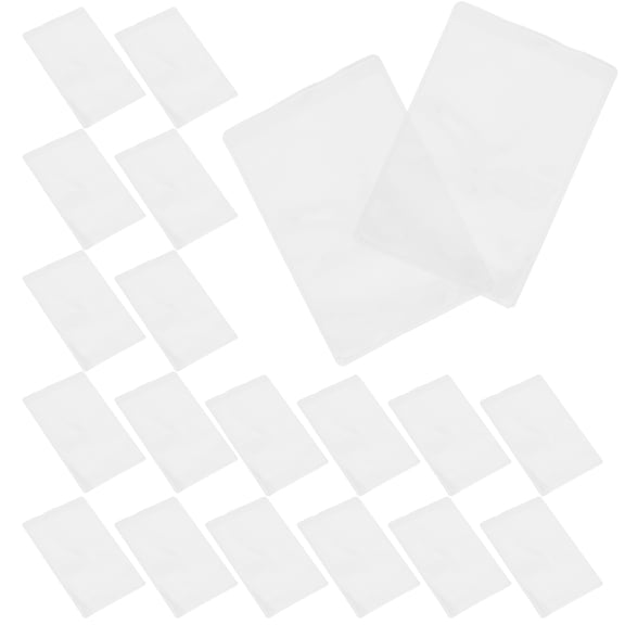 OUNONA 50 Pcs Transparent Card Holder Clear Sleeves Postcard Protectors