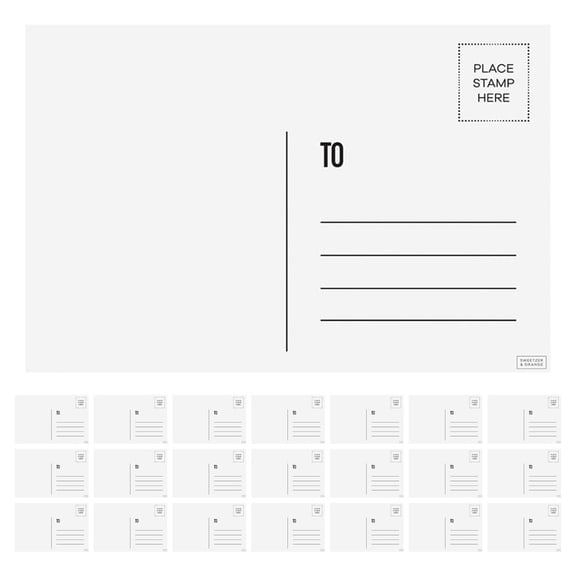 OUNONA 50-Pack Kraft Paper Birthday Cards Bulk Set Blank Printable Postcards for Crafts and Travel