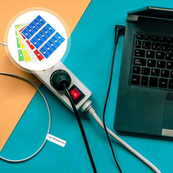 WEAVILUX Tags For Electric Cords Cable Management White 50 Sheets