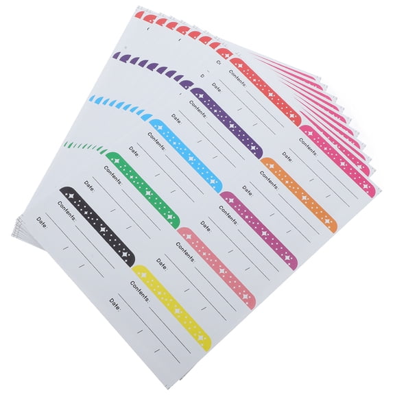 OUNONA 50 Sheets Pantry Refrigerated Refrigerator Freezer Labels