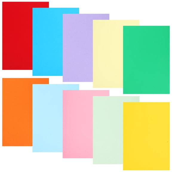 OUNONA Cardstock Colored Cardstock Assorted Color Card Making New Year Party 50 Sheets