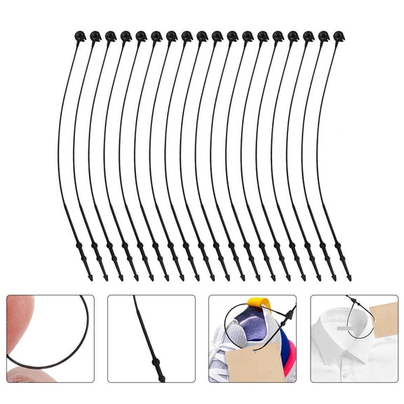OUNONA 5000Pcs Black Plastic Tag Snap Locks for Easy Apparel Tag Cord Attachment