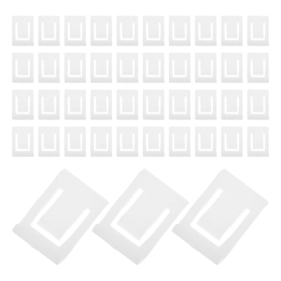 OUNONA 50Pcs Durable Plastic Hinge Restrictor Clips for Cabinet Door Stopper and Protector