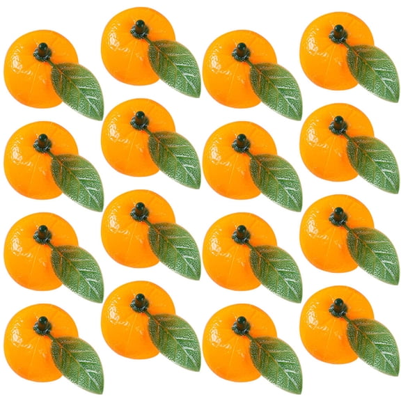 OUNONA 50 Pieces Realistic Orange Fruit Models Plastic Kitchen Decor Props for Home and Adult Use