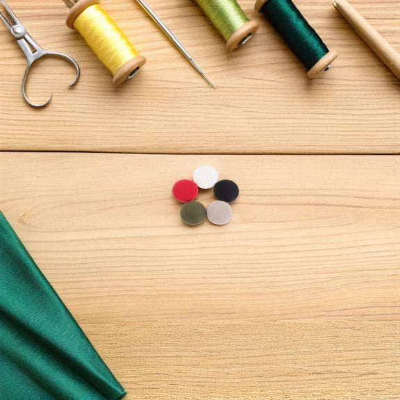 OUNONA 50-Piece Hat Top Button Replacement Kit, Fabric Covered, Assorted Colors, Easy to Install for Caps and Hats