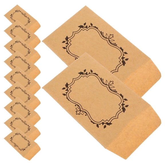 OUNONA 50Pcs Moisture Activated Adhesive Kraft Envelopes Small Money Envelopes for Cash and Office Use