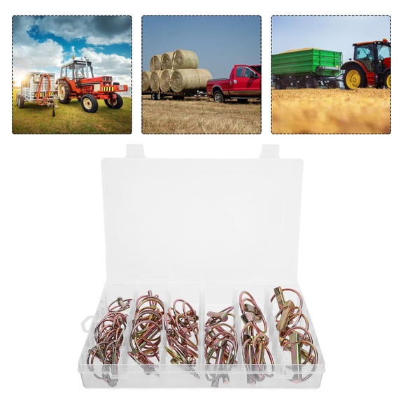 OUNONA 50Pcs Heavy Duty Wire Lock Hitch Pins Quick Release Trailer Coupler Lock Pins for Farm and Garden