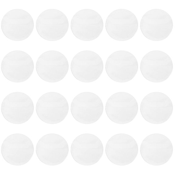 OUNONA 50Pcs Round Clear Plastic Badge Cover PVC Button Protector Scratch Resistant for Badges