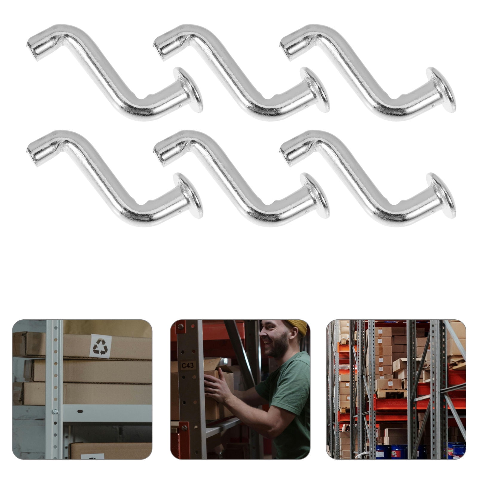 OUNONA 50Pcs Garage Hooks Iron Heavy Duty Pallet Racking Drop Pin for ...