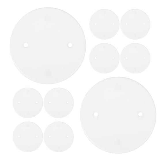 OUNONA 50Pcs White Ceiling Box Cover Plate Flat Round Blank Plate for Cable Organization