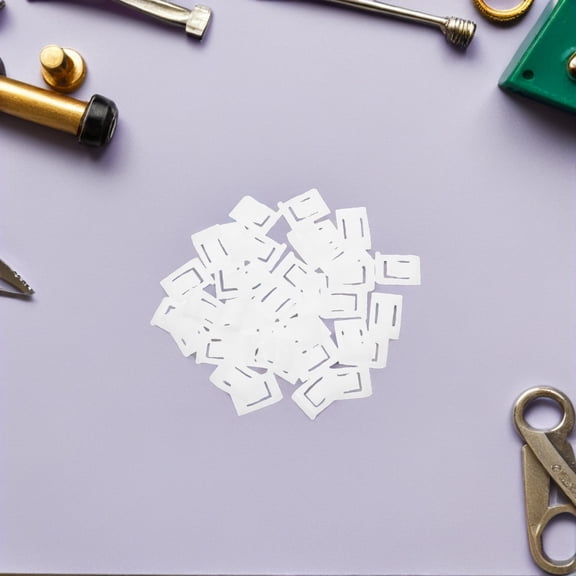 OUNONA 50Pcs White Cupboard Door Protector Clips Hinge Stopper for Controlled Door Opening and Safety