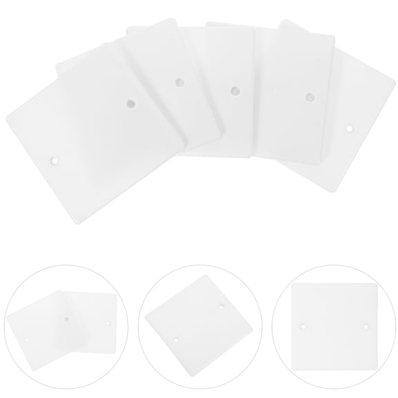 OUNONA 50pcs Ceiling Cover Plate Outlet Cover Plate White PP Hide Box Openings for DIY Enthusiasts