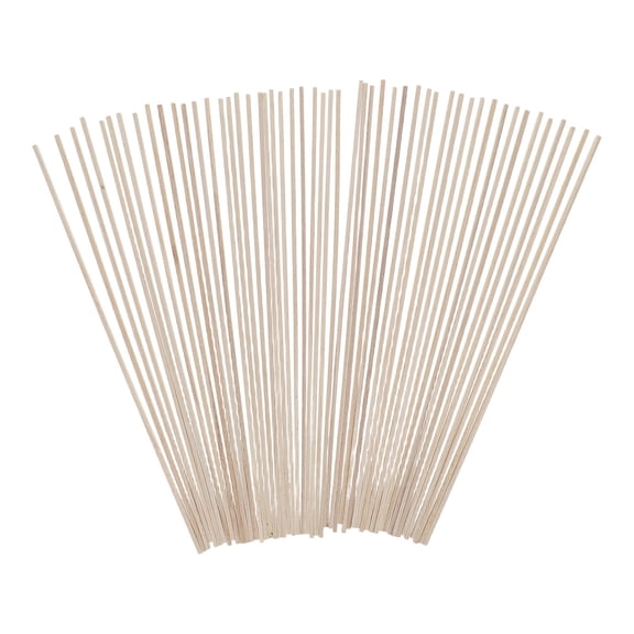 OUNONA 50pcs DIY Wooden Square Dowel Sticks Beige for Craft Classes and Professional Model Makers