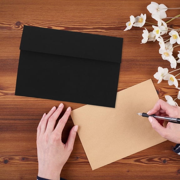 OUNONA 50pcs Envelopes Peel Seal Security Mailing Envelopes Paper Self Seal Envelopes For Invitations Papers Photos Documents Pictures Papers Files