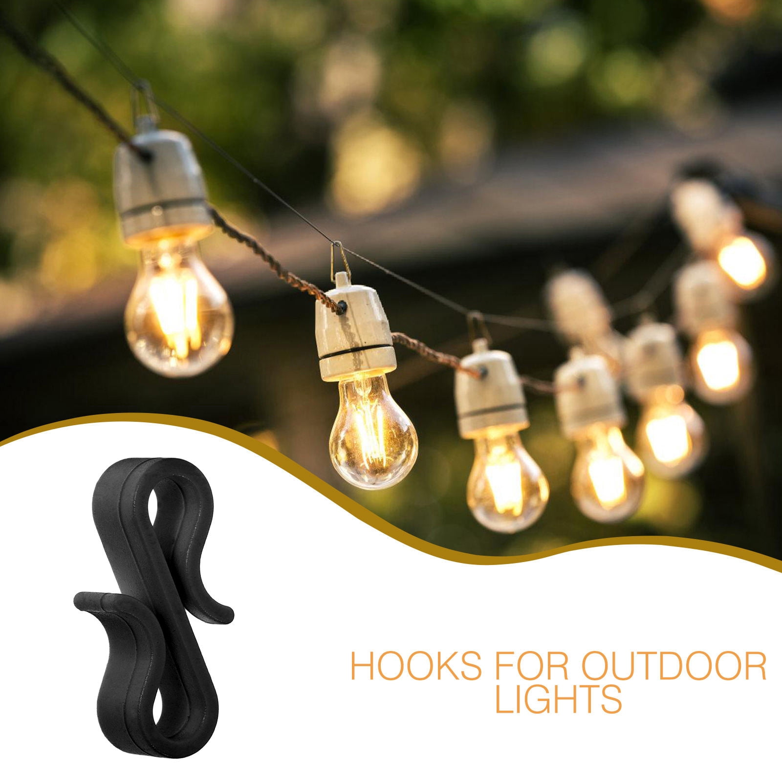OUNONA 50pcs Gutter Clips Weatherproof S Shaped Clip Hooks for Outdoor ...