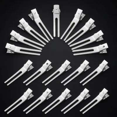 OUNONA 50pcs Securing Rollers Hair Clips for Styling Double Prong Hair Clips Women