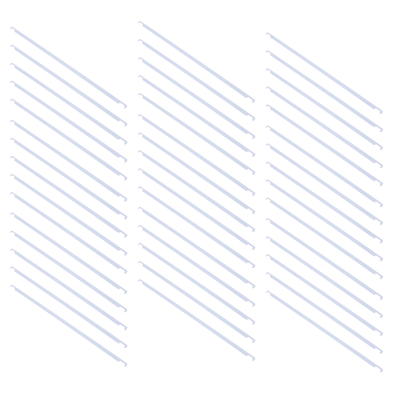 Metal File Folder Rails OUNONA 50pcs White Hanging File Rails Metal File Document Folder Sticks ...
