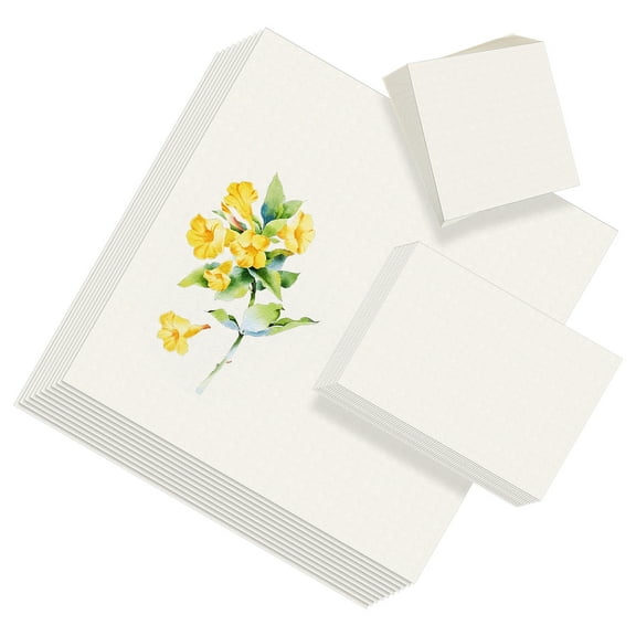 OUNONA 55 Sheets Water Color Paper Oil Pastel 30.00X30.00X0.10CM White