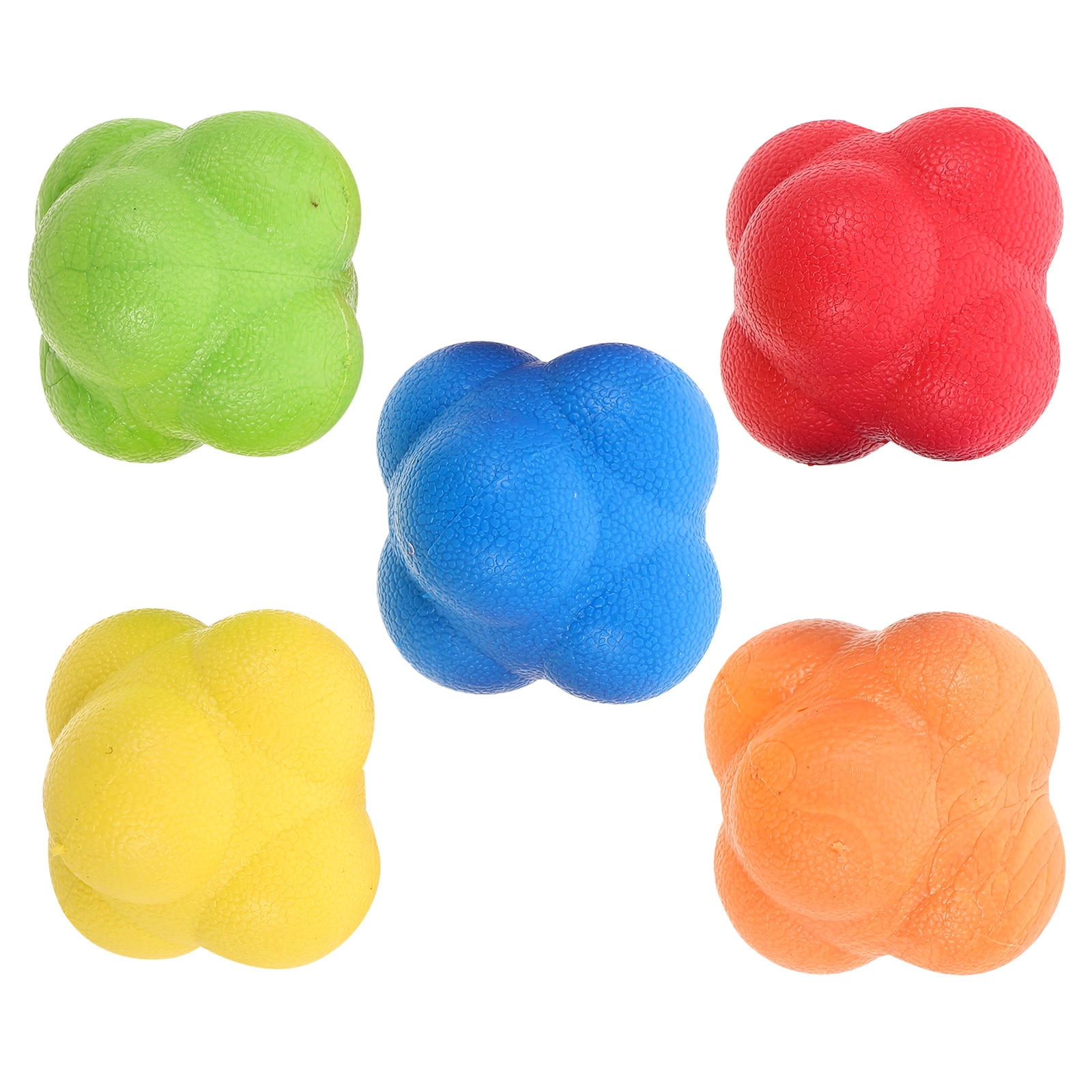 OUNONA 5PCS Assorted Color TPR Reaction Balls for Motor Response Training at Home  High Difficulty Coordination Tool