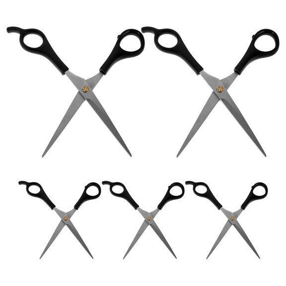 OUNONA 5PCS Pet Grooming Scissors Set with Ergonomic Handles for Dogs and Cats, Precision Cutting Tools for Pet Care