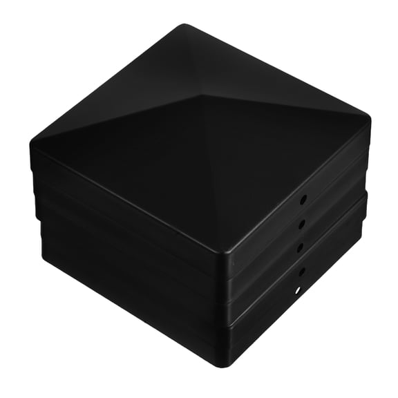 OUNONA 5PCS Pyramid Column Covers Fence Post Caps Plastic Post Tops for Outdoor Wooden Fences Replacement Stoppers for Garden and Yard